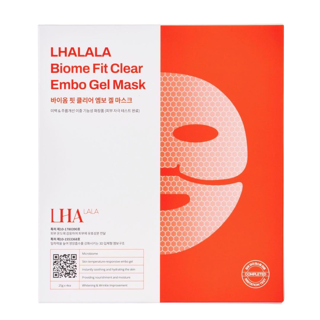 【LHALALAPEAL】バイオムフィットクリアゲルマスク　4枚入　※2/26〜3/4頃より順次発送