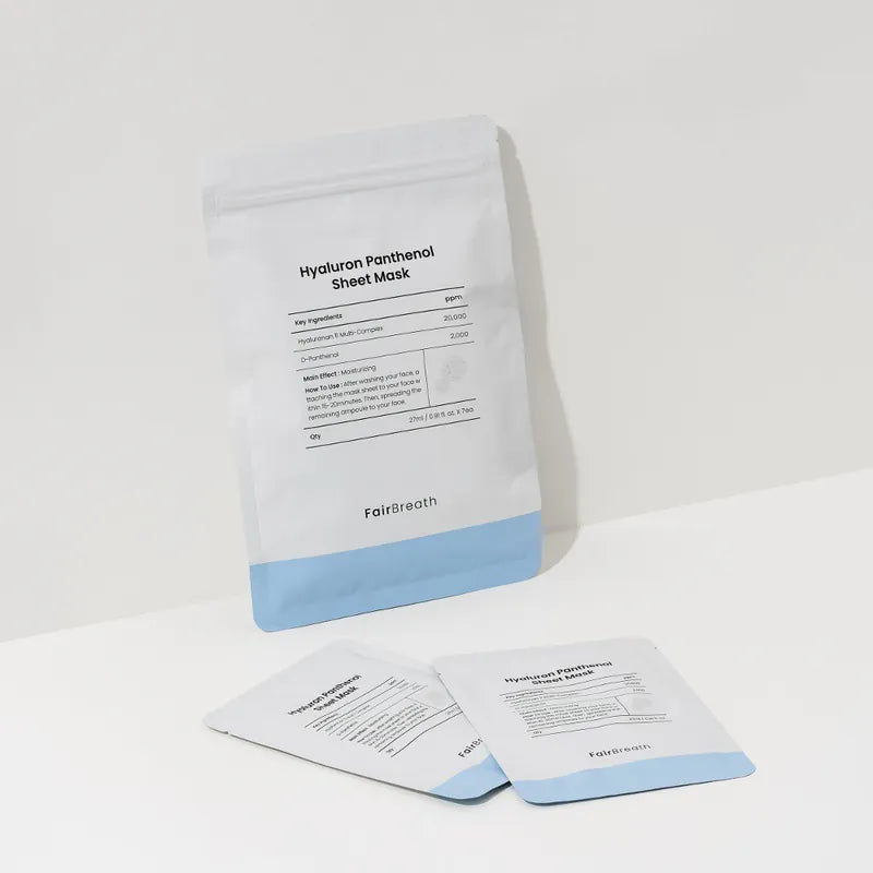 【Fairbreath】Hyaluron Panthenol シートマスク 7pcs　※1/14-20頃より配送予定