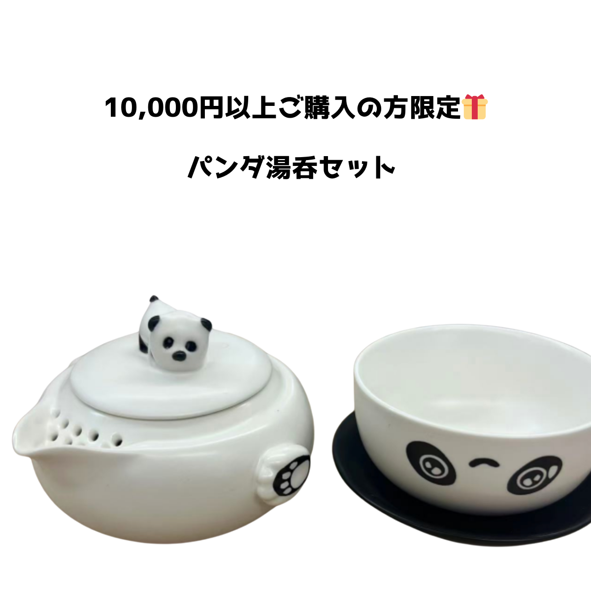 【DR PLANT ノベルティ】10,000円以上ご購入の方限定🎁パンダ湯呑セット　※5/21〜5/27頃より順次メーカーから発送