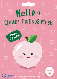 Quret Friends Mask ピーチ×肌に活力　※4/30~5/6迄に順次発送予定