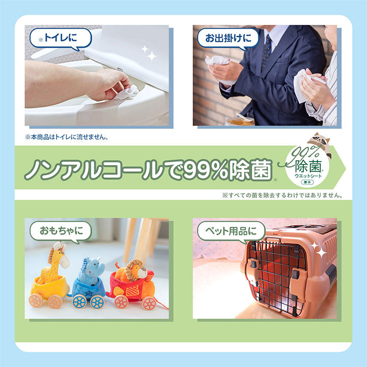 【医食同源】除菌ウエットシート 8個パック   ノンアルコールタイプ　※7/2~8迄に順次発送予定